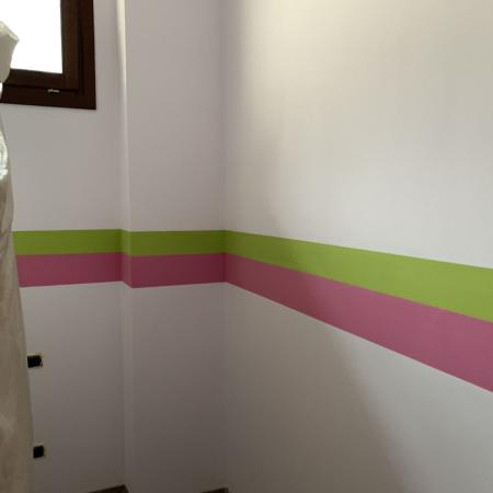 Tinteggiatura a strisce colori unicorno