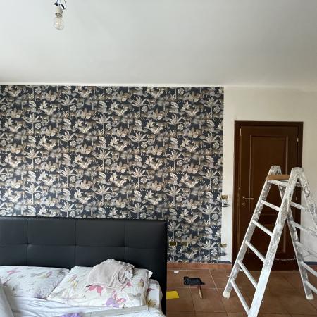 Tappezzeria Blu Floreale 2