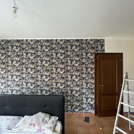 Tappezzeria Blu Floreale 3