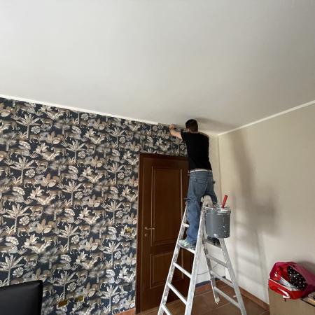 Tappezzeria Blu Floreale 4