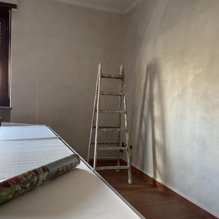 Tappezzeria Rosso Floreale 1