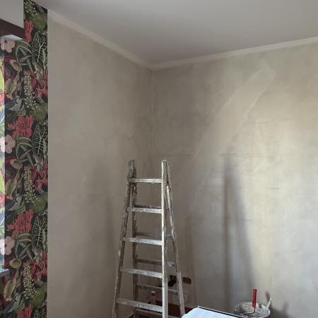 Tappezzeria Rosso Floreale 2